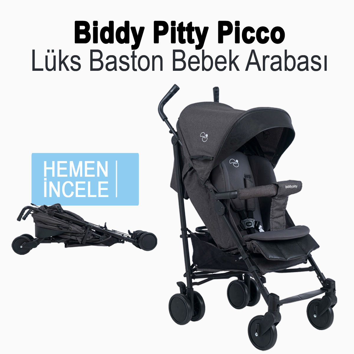 biddy pitty picco baston bebek arabası
