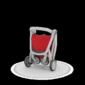 Greentom Classic Bebek Arabası Gri Kasa Kırmızı Kumaş Seti